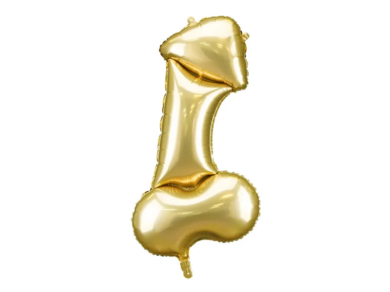 Pene Globo de Helio Oro Vacío 55cm