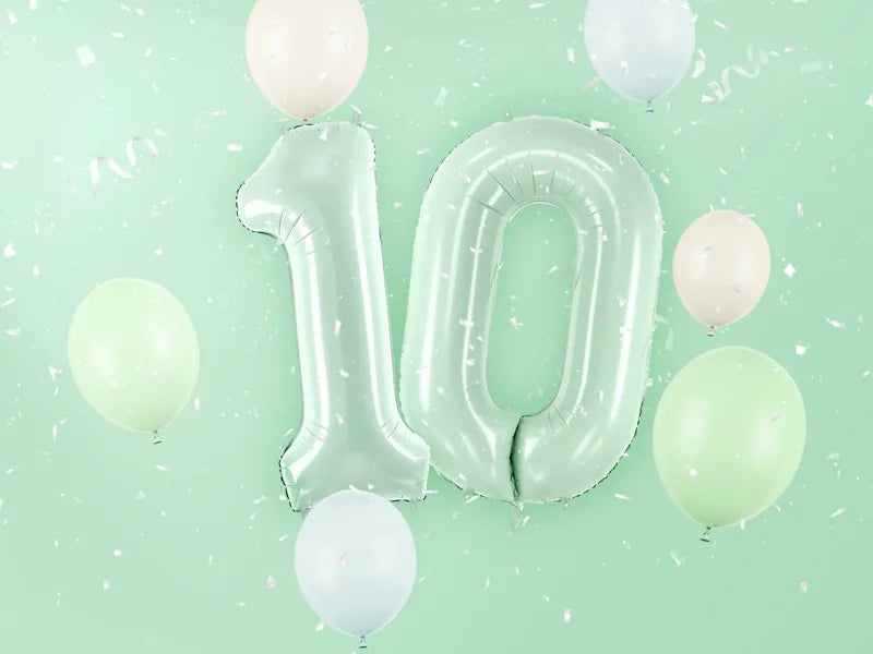 0 Año Figura Globo Verde Menta 72cm