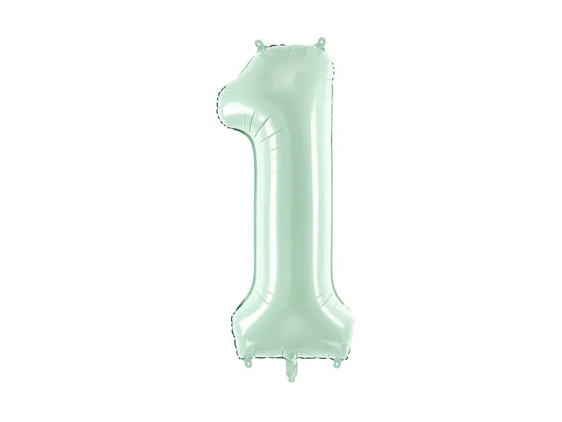 Globo Figura 1 Año Verde Menta 72cm