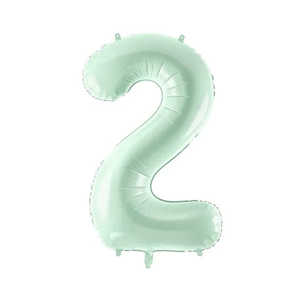 Globo Figura 2 Años Verde Menta 72cm