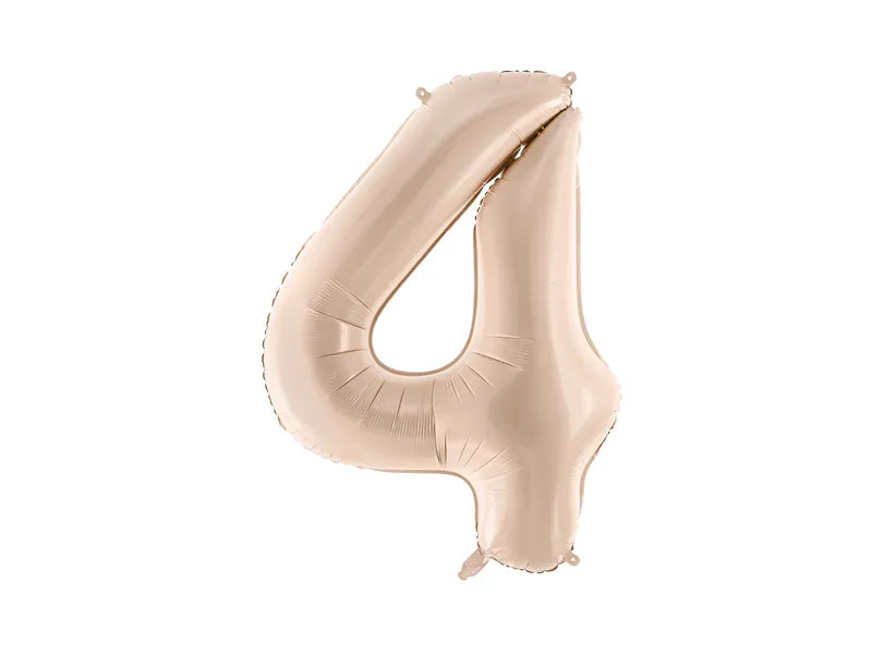 Globo número ''4'', 72cm, beige oscuro