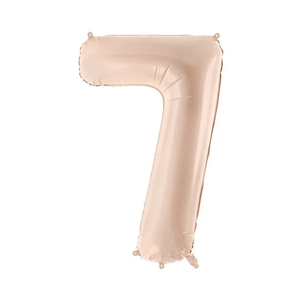 Globo Figura 7 Años Beige Brillante Vacío 72cm