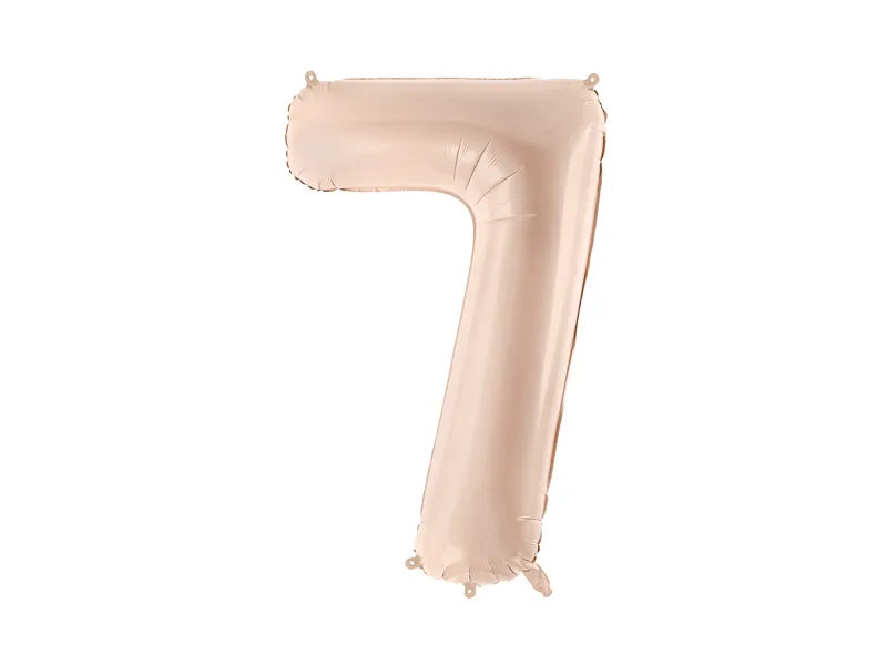 Globo número ''7'', 72cm, beige oscuro