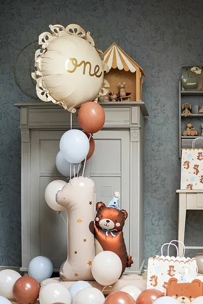 Globo de 1 año con oso estándar81 x 72 cm