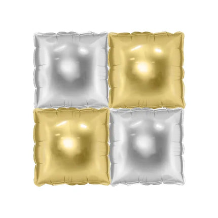 Globo Oro Plata 35cm 4pcs
