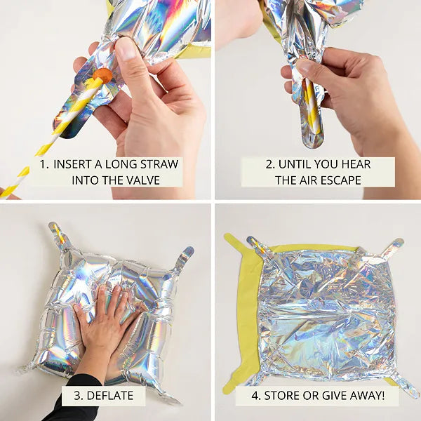Globo Oro Plata 35cm 4pcs