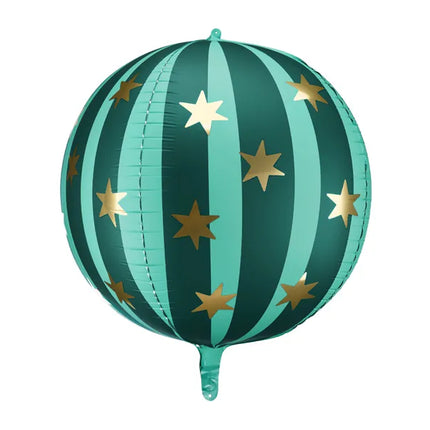Globo de Helio Verde Estrellas Vacío 75cm