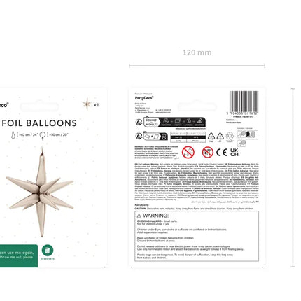 Globo Estrella Beige 50cm