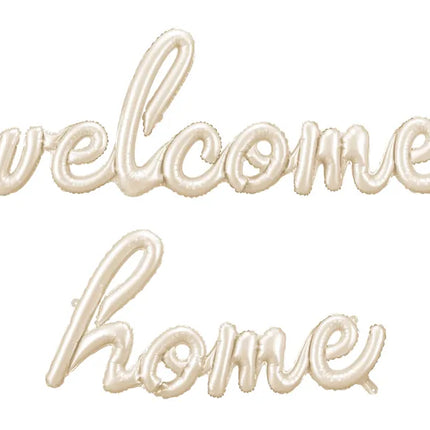 Set Globos Bienvenida a Casa Beige 3,35m