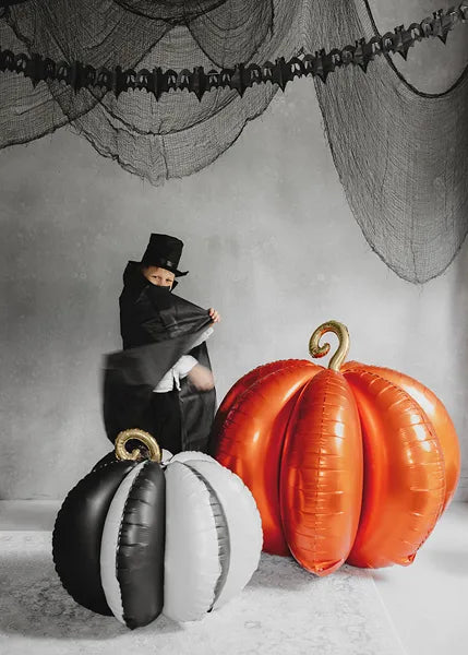 Calabaza Globo de Helio Negro Blanco Vacío 39cm