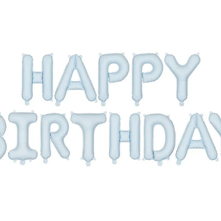 Globo Letra Feliz Cumpleaños Azul 3.4m