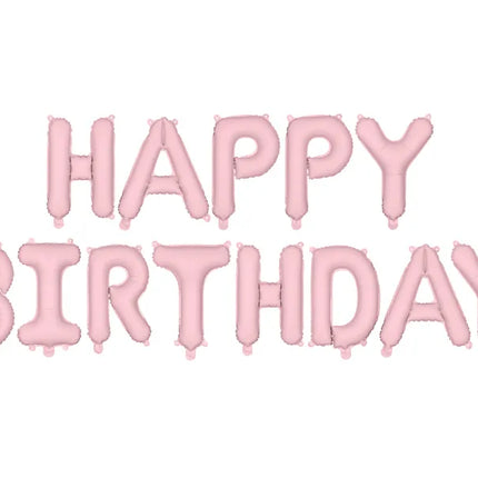 Globo Letra Feliz Cumpleaños Rosa Claro 3.4m