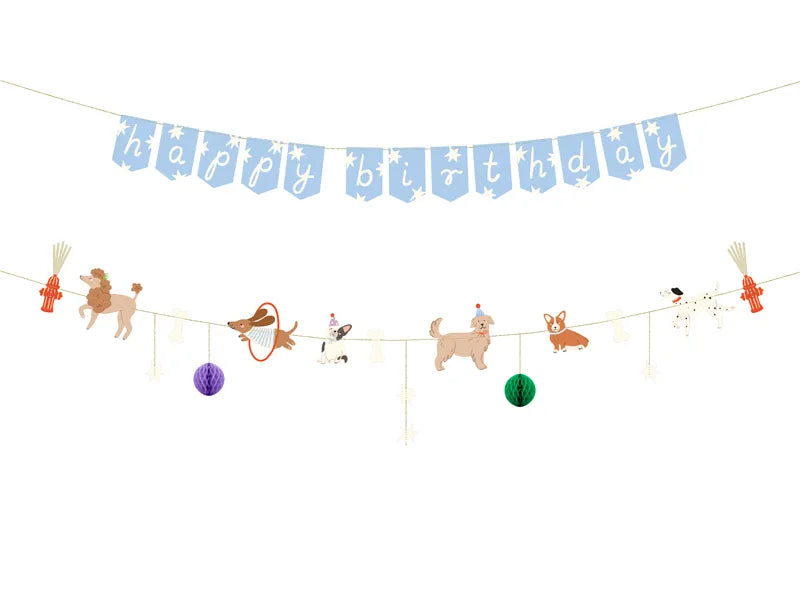 Guirnalda Letra Feliz Cumpleaños Perros 2,1m