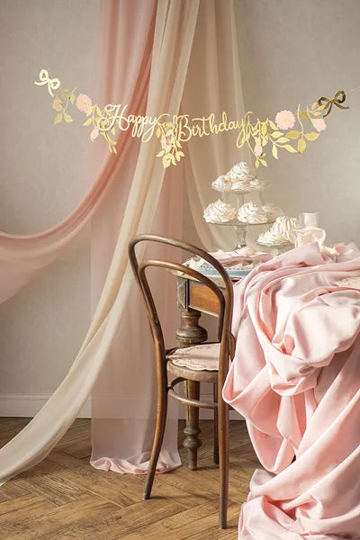 Guirnalda Flores Feliz Cumpleaños 1,3m