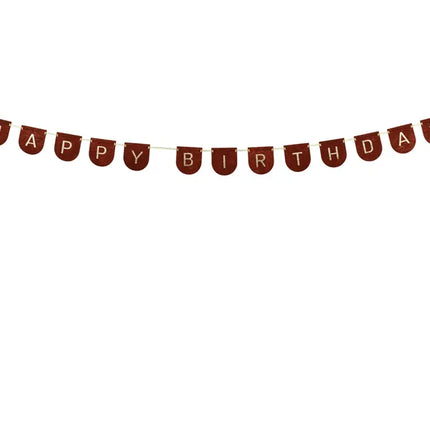 Guirnalda Letra Feliz Cumpleaños Negro Oro 3m