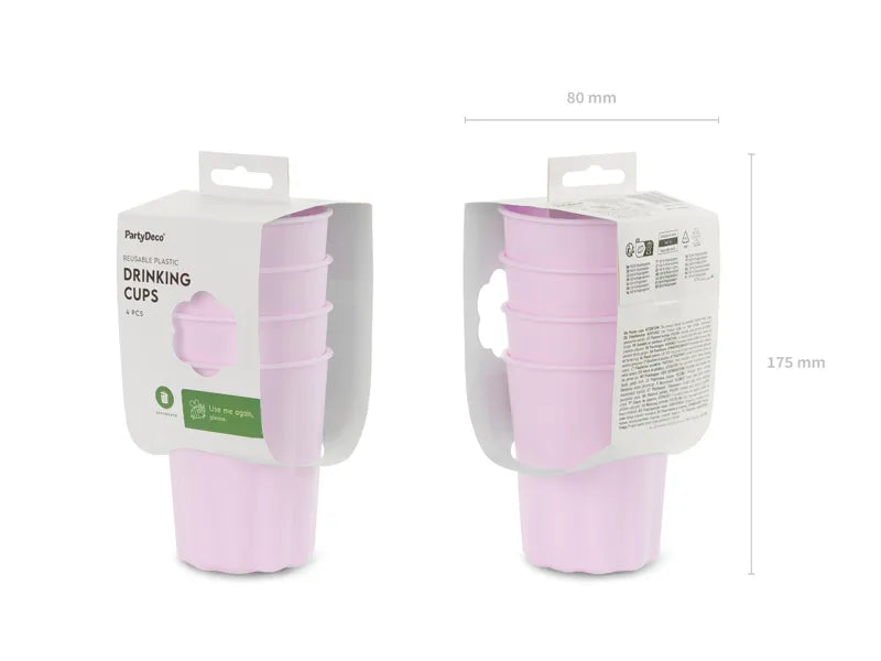 Vasos Morados Plástico 220ml 4ud
