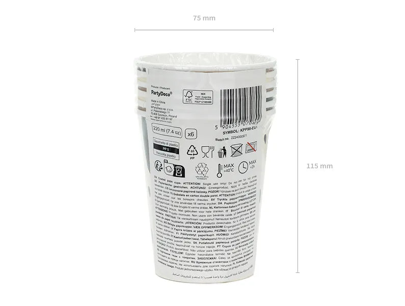 Vasos de papel perro, mezcla, 220 ml
