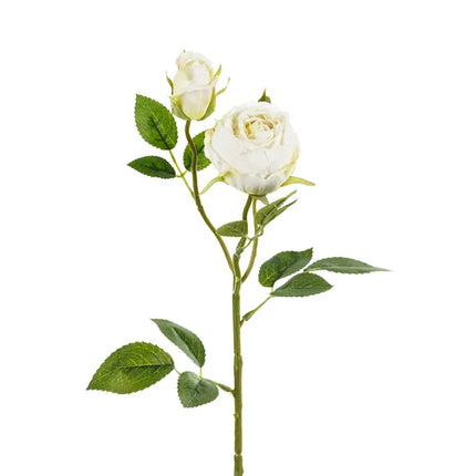 Flor Rosa Falsa Blanca 55cm