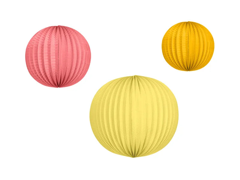 Linternas de Colores de Papel 3uds