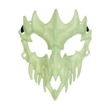 Máscara de Halloween Calavera Verde Brilla en la Oscuridad