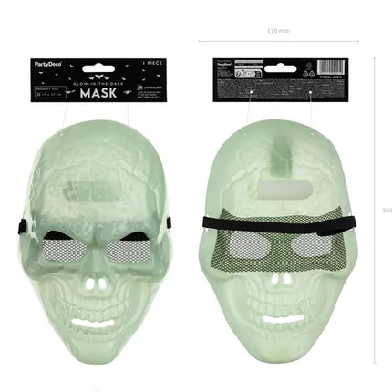 Máscara de Halloween Calavera que brilla en la oscuridad