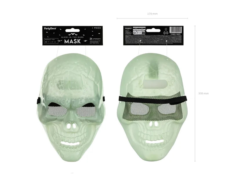 Máscara de Halloween Calavera que brilla en la oscuridad