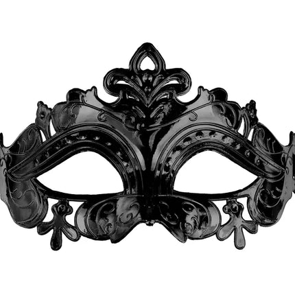 Máscara de carnaval, 17x9 cm, negra