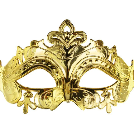 Máscara de ojos veneciana dorada