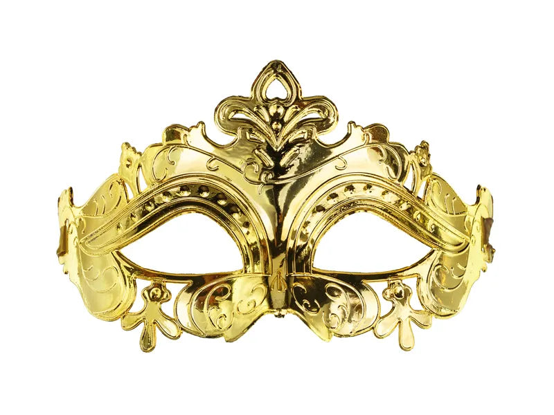 Máscara de ojos veneciana dorada