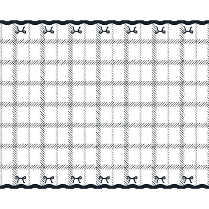 Mantel Lazo Papel Blanco Negro 1,8m