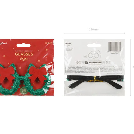 Copas de Navidad Lazo Rojo Verde