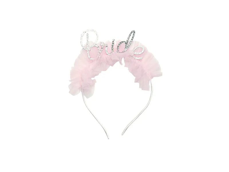 Diadema Novia Rosa Plata