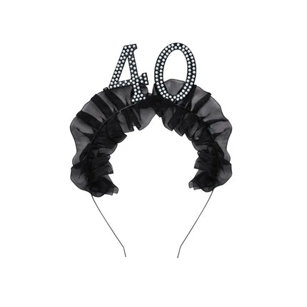 Cinta para el pelo 40 años Negra