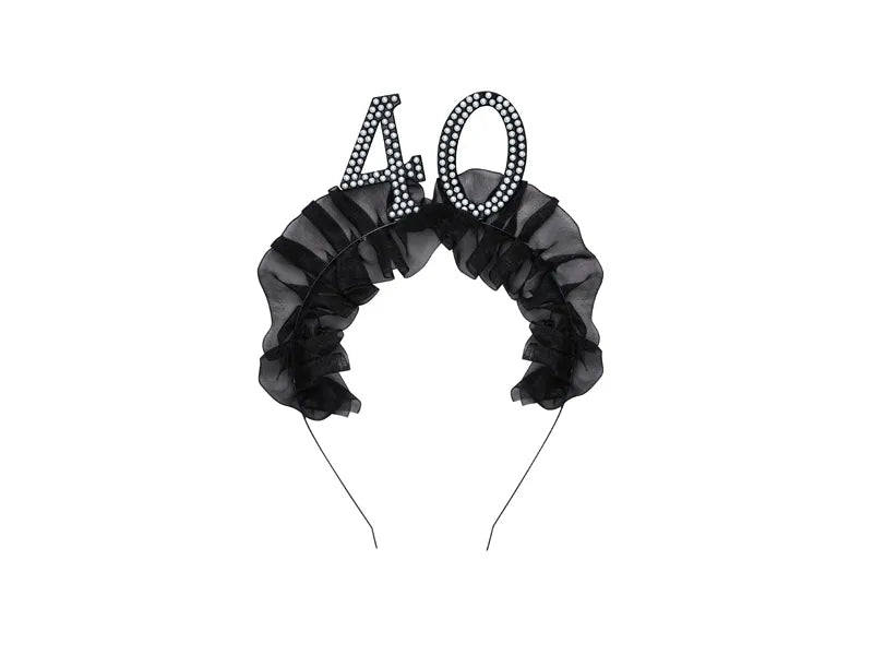 Cinta para el pelo 40 años Negra