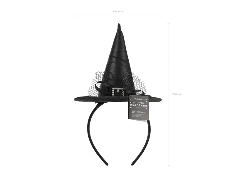 Diadema de bruja Sombrero de bruja negro