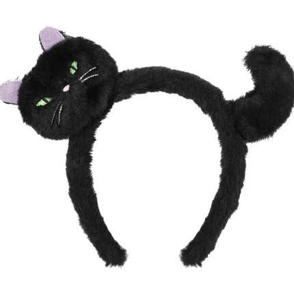 Diadema de gato, 23,5x18 cm, negra
