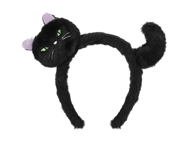 Diadema de gato, 23,5x18 cm, negra