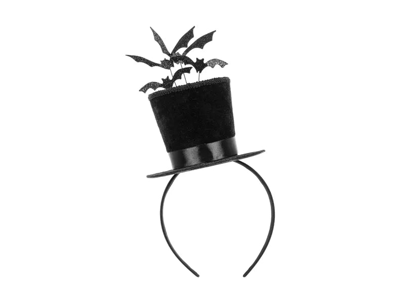 Gorro Diadema Negro Con Murciélagos