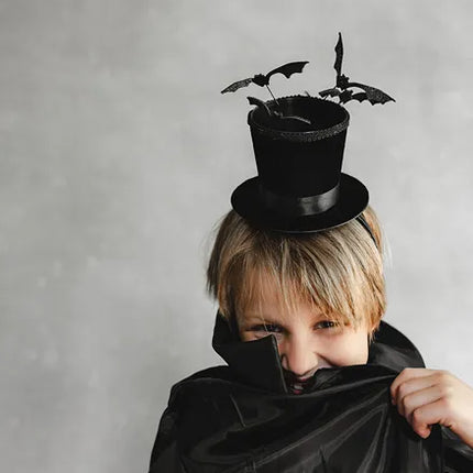 Gorro Diadema Negro Con Murciélagos
