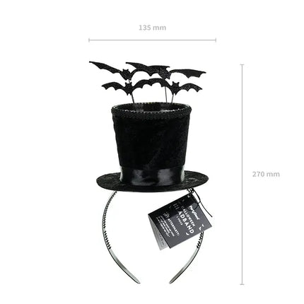 Gorro Diadema Negro Con Murciélagos