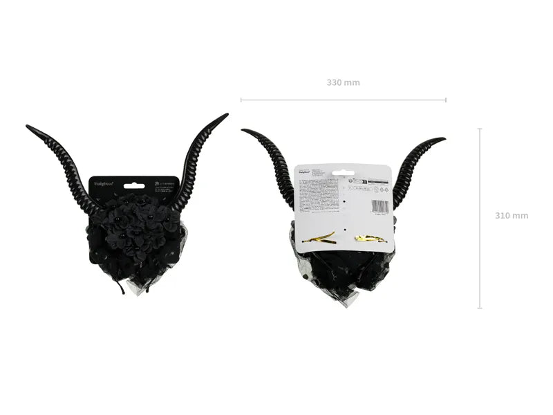 Diadema Diablo Negra Con Velo
