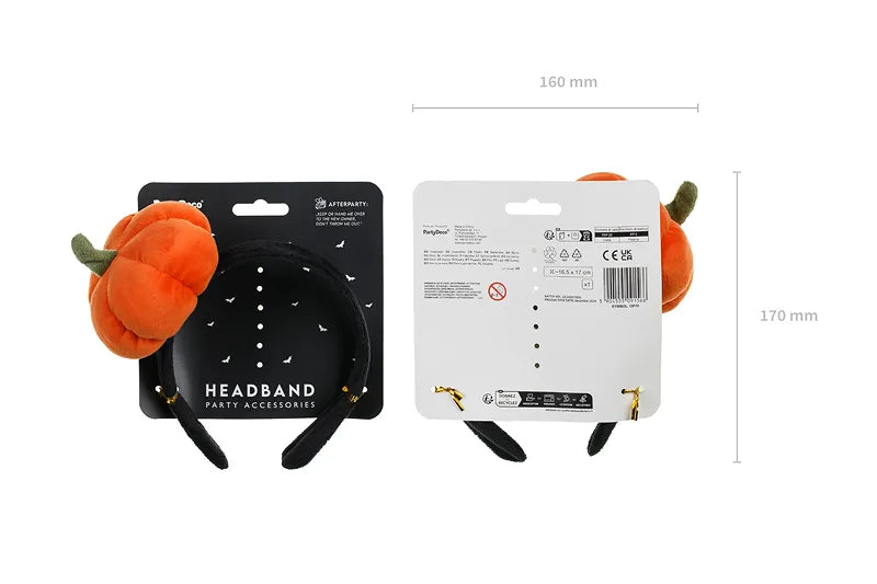 Diadema Calabaza Negra Naranja