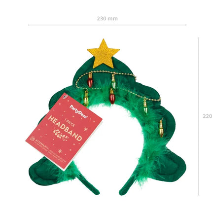 Diadema Árbol de Navidad, 18,5x24cm, mezcla