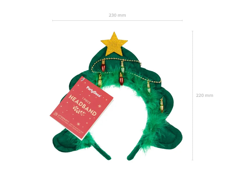 Diadema Árbol de Navidad, 18,5x24cm, mezcla