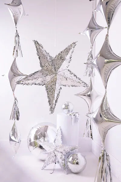 Piñata Estrella Plata 68cm