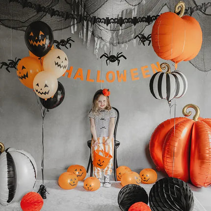 Globos de Halloween Calabazas Naranja 25cm 5pcs