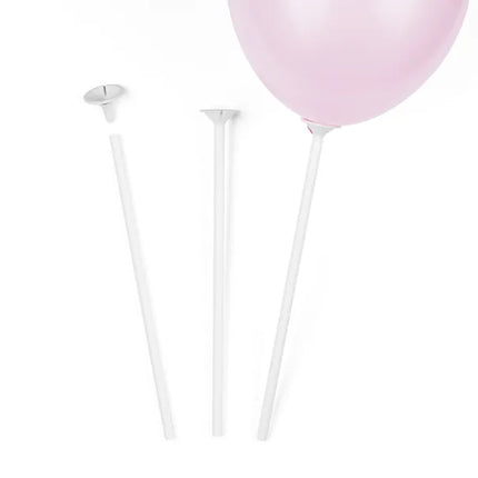 Globo blanco palos 30cm 100uds