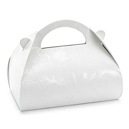 Caja de acciones blanca Ramos de perlas 16cm