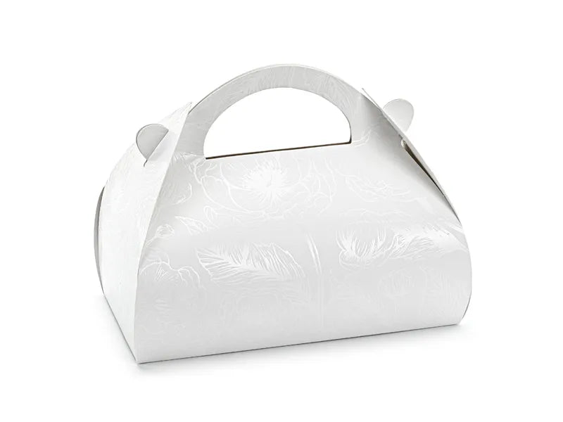 Caja de acciones blanca Ramos de perlas 16cm
