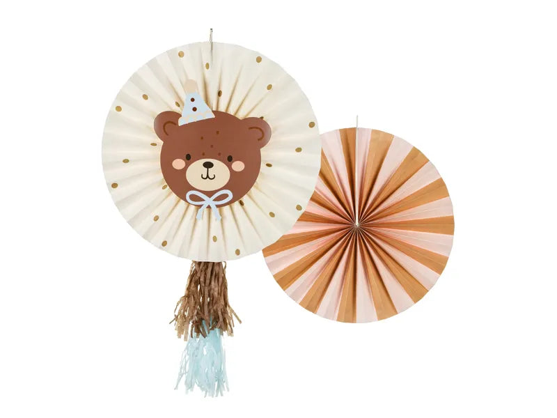 Abanicos de Papel Oso 30cm